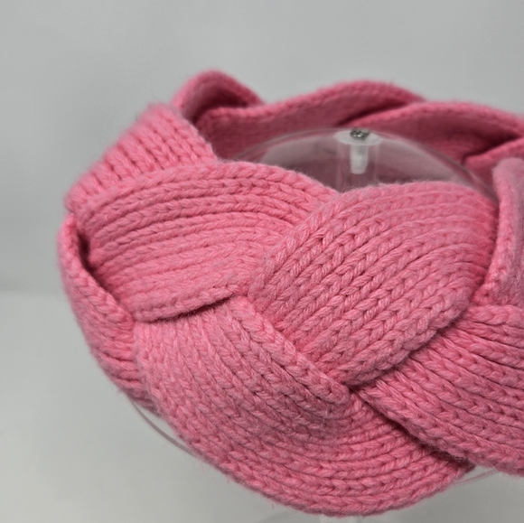 J. CREW KNITWEAR BUBBLE GUM PINK HEADBAND EAR WARMER WOMEN OS WINTER WOOL BLEND - Picture 5 of 8